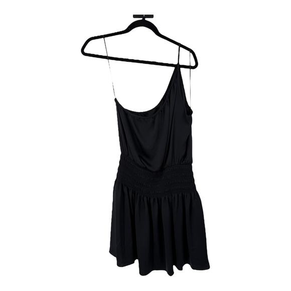 Ramy Brook Leah one shoulder minidress dress black size Large L - Picture 5 of 9